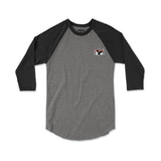 The Tom Tom 3/4 Sleeve Raglan TShirt Gray & Black - BThunder 