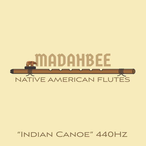 Unique Indian Canoe 440 Hz D minor made From California Redwood an Allan Madahbee Native American Flute - BThunder 