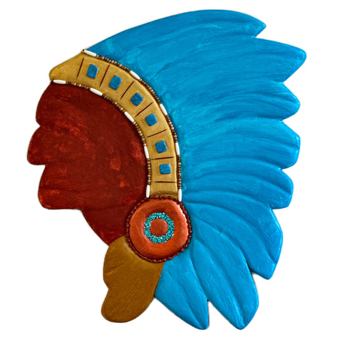 American Chief Concho Turquoise Feather - BThunder 