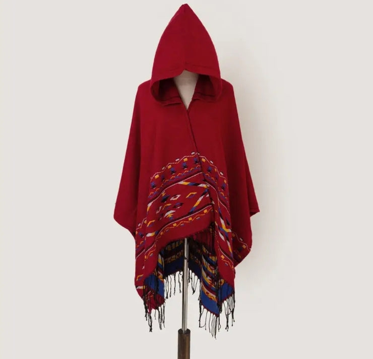 Southwest "IT" Poncho - Red