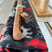 Unique Indian Canoe 440 Hz D minor made From California Redwood an Allan Madahbee Native American Flute - BThunder 